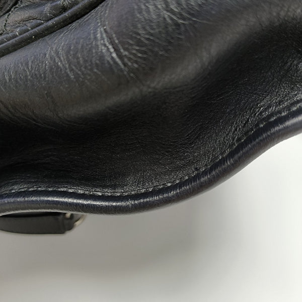 NIKI Medium Chevron Calfskin Black