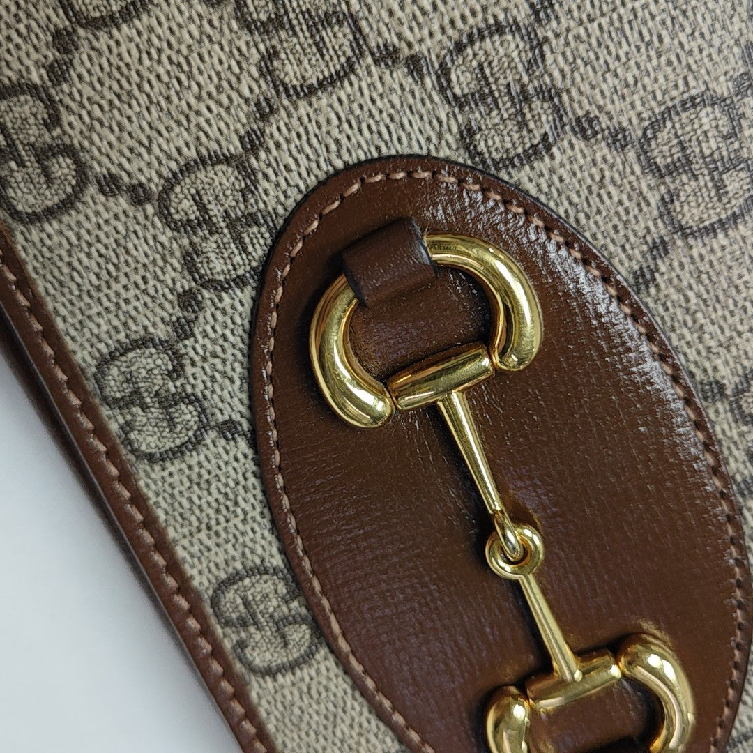 Horsebit 1955 WOC Monogram Coated Canvas Beige