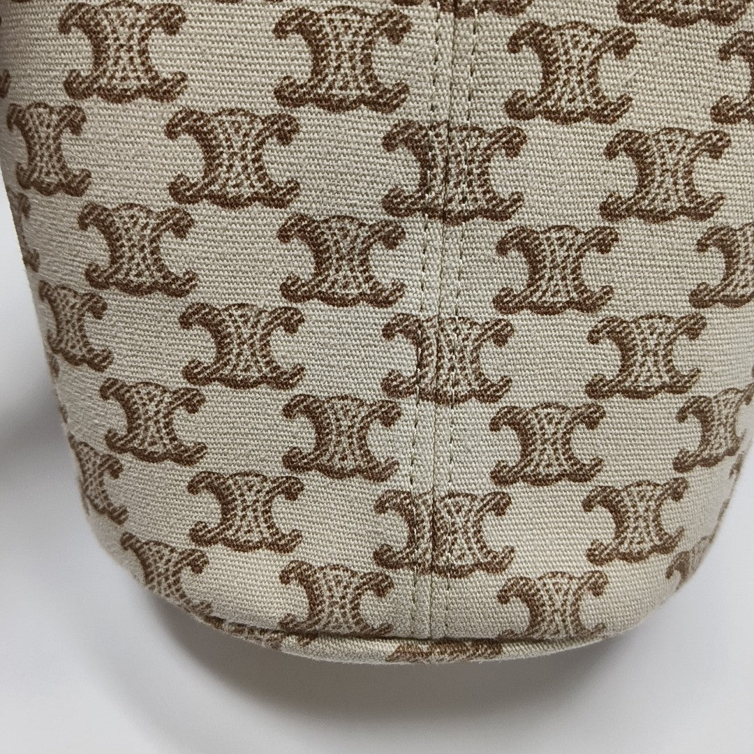 Fabric Bucket Bag Brown