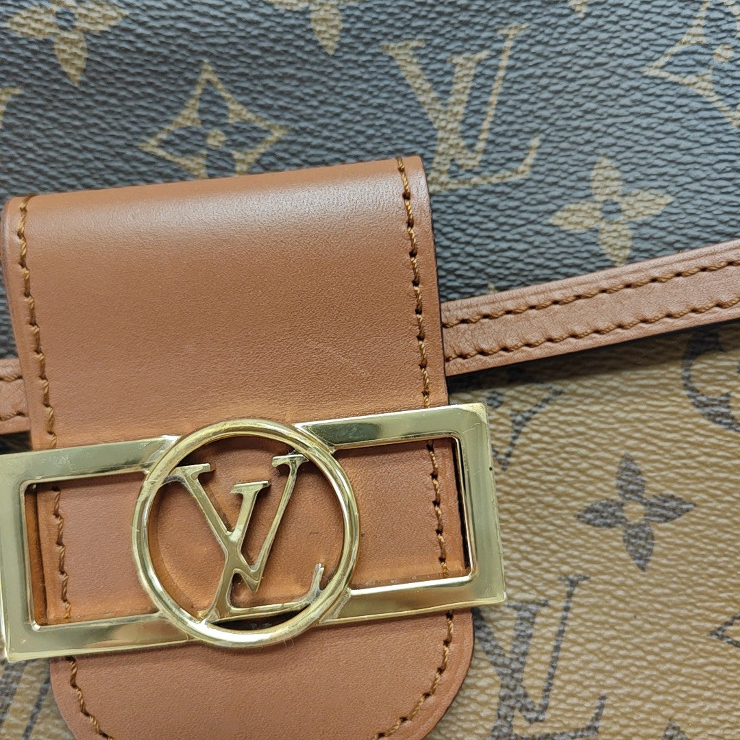 DAUPHINE Mini Monogram Coated Canvas Brown