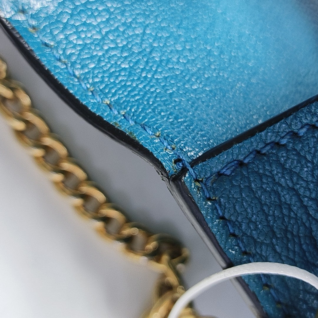 Calfskin Shoulder Bag Blue