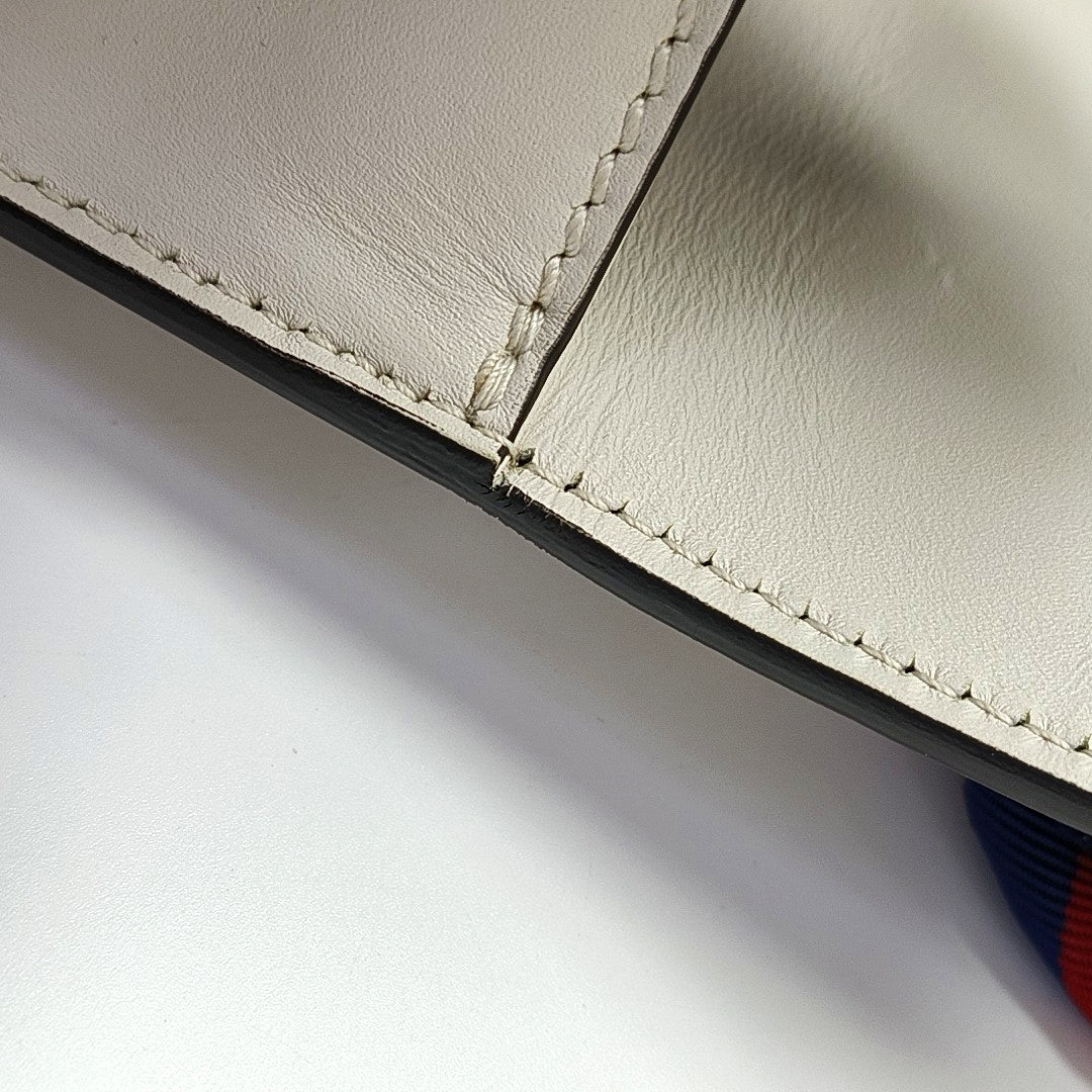 Authenticated pre-owned  Sylvie Small Calfskin White - Top Handle Bag at Looply