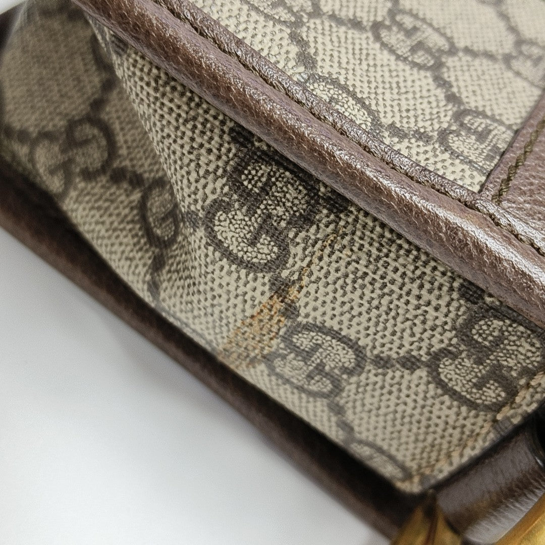 Ophidia Small Monogram Coated Canvas Beige