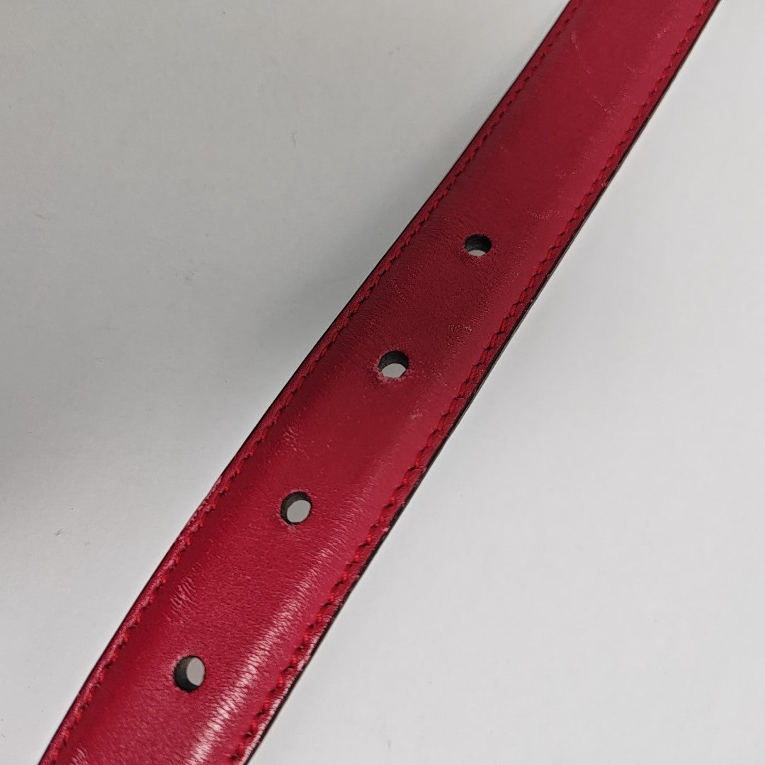 Leather Belt Red
