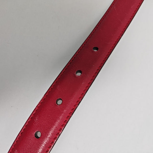 Leather Belt Red