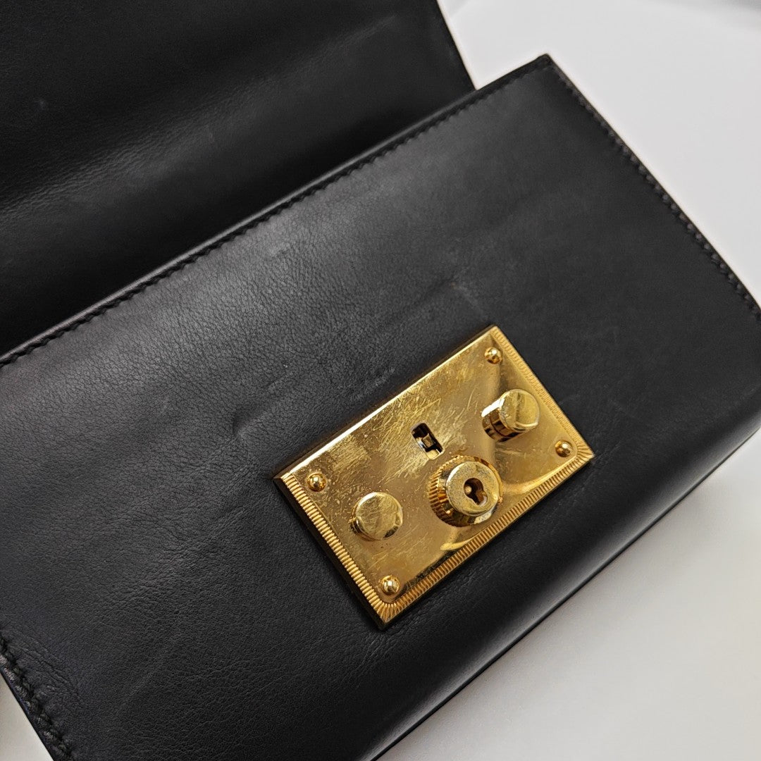 Padlock Small Calfskin Black