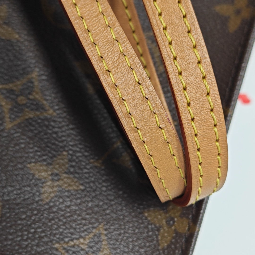 SAC PLAT Mini Monogram Coated Canvas Brown