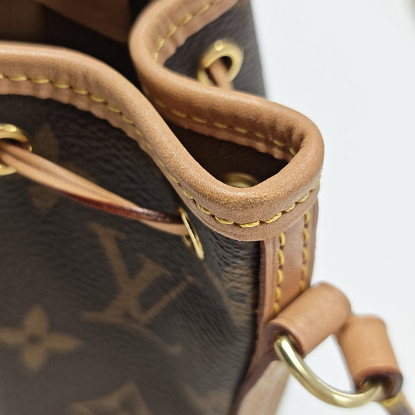 NÉONOÉ Nano Monogram Coated Canvas Brown