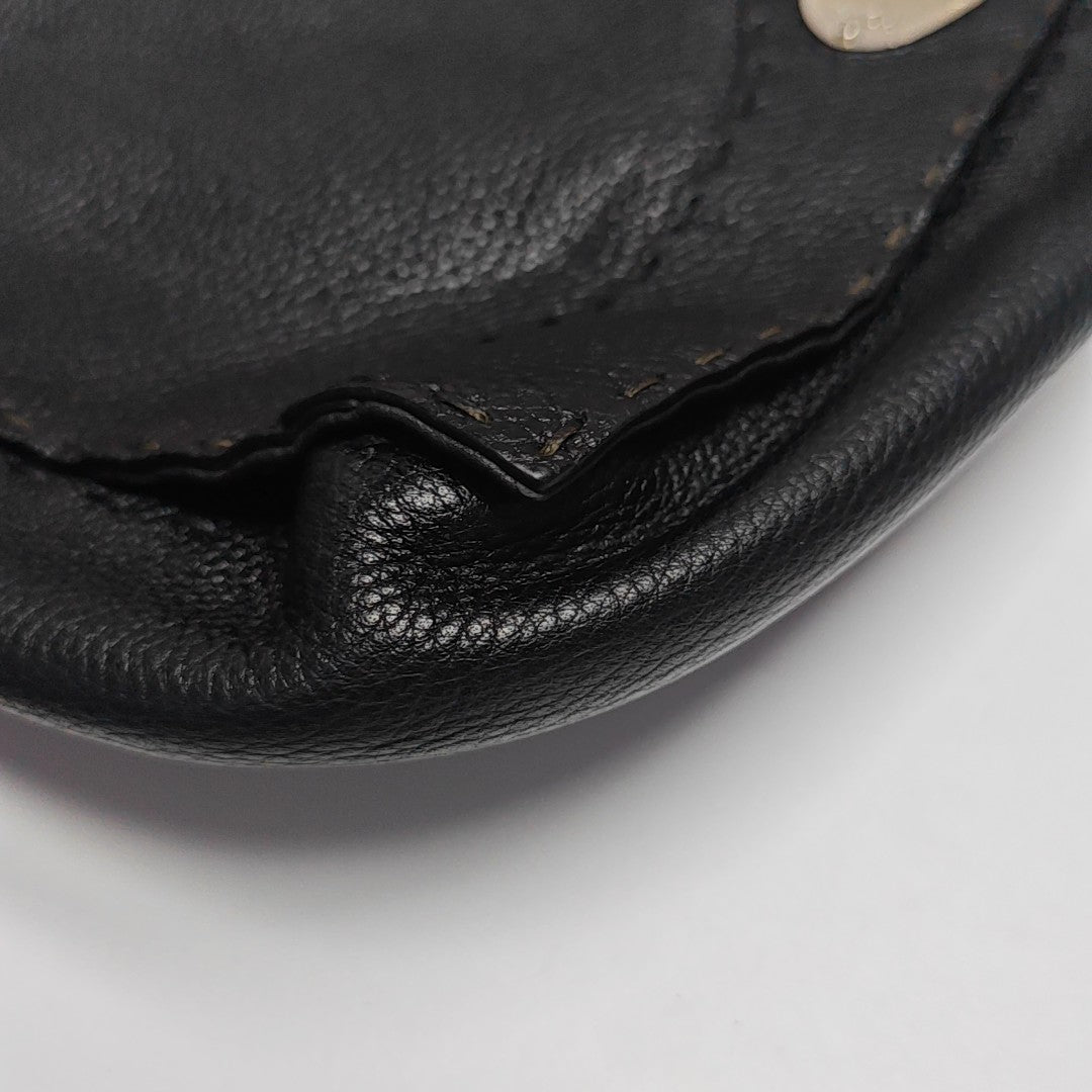 Quilted Calfskin Shoulder Bag Black