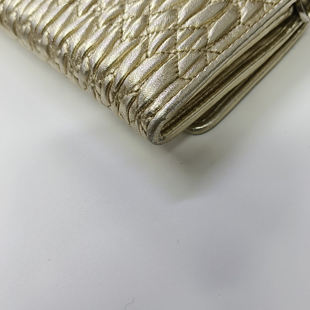 Matelassé Quilted Lambskin Gold