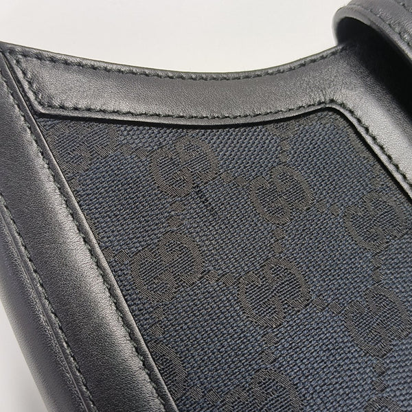 Monogram Canvas Shoulder Bag Black