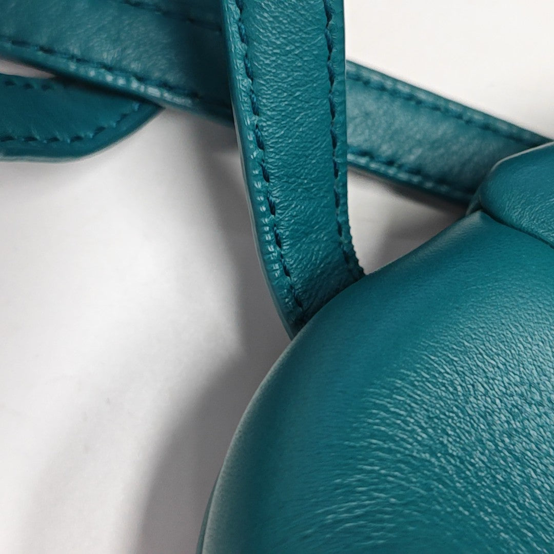 Point Quilted Calfskin Blue