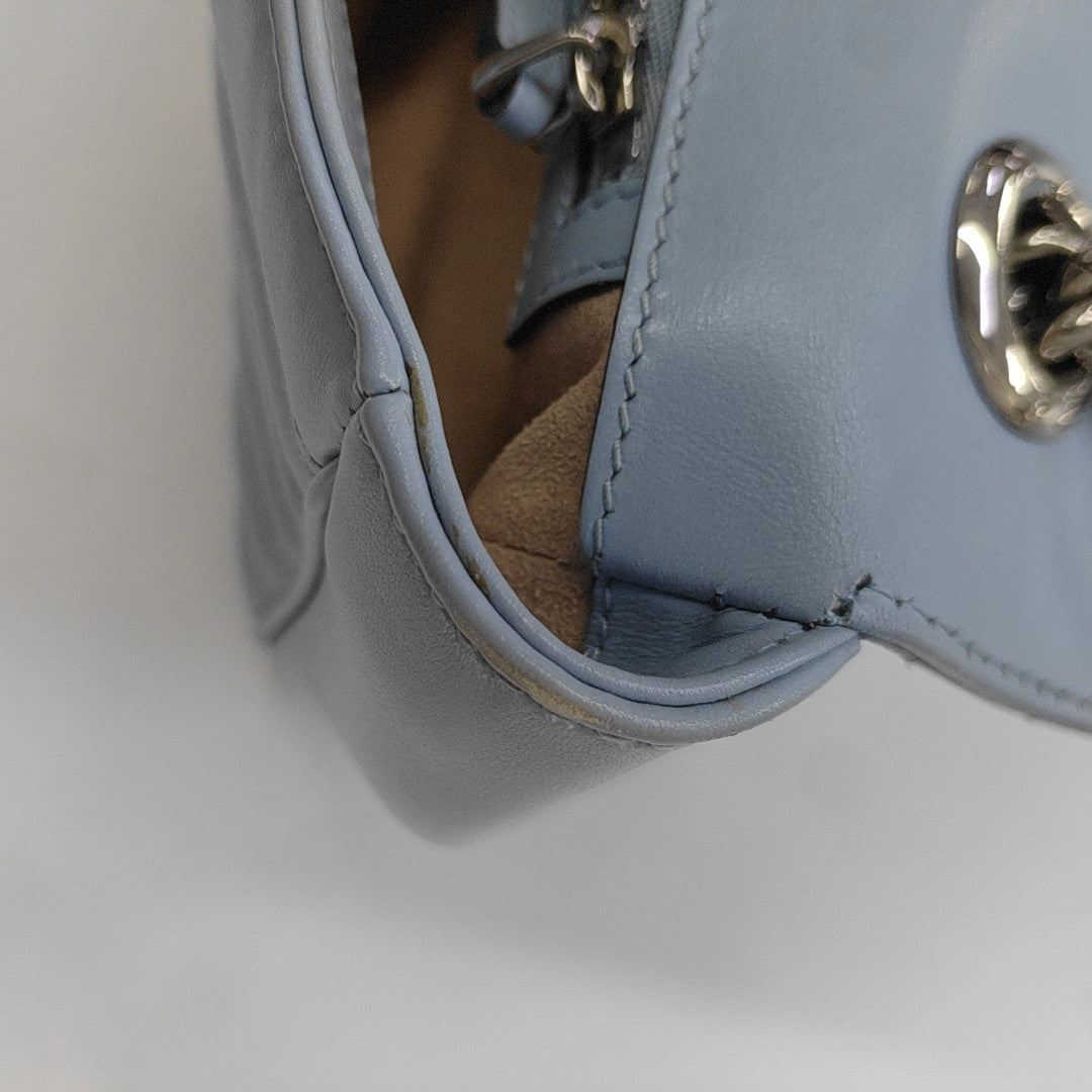 GG Marmont Medium Quilted Calfskin Blue