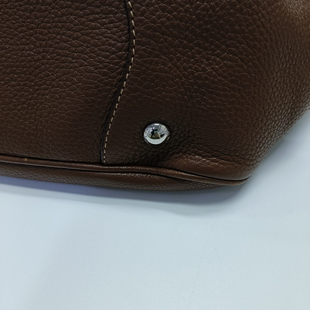 Calfskin Shoulder Bag Brown