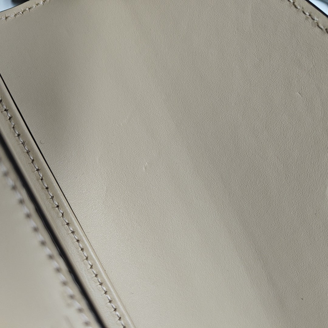 Monogram Calfskin Shoulder Bag Super Mini Beige