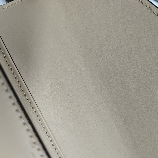 Monogram Calfskin Shoulder Bag Super Mini Beige