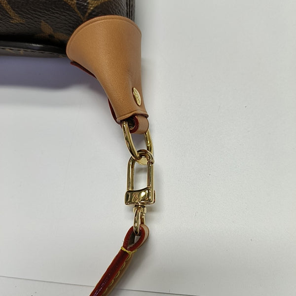 Pochette Mia Monogram Coated Canvas Brown