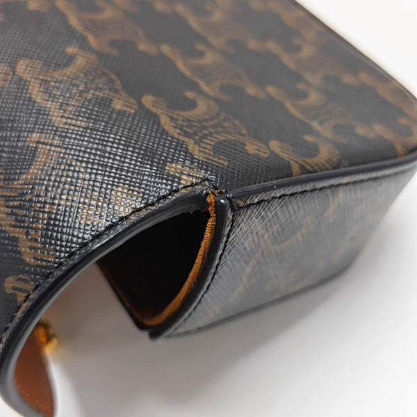 Authenticated pre-owned  TRIOMPHE Mini Coated Canvas Black - Shoulder Bag at Looply