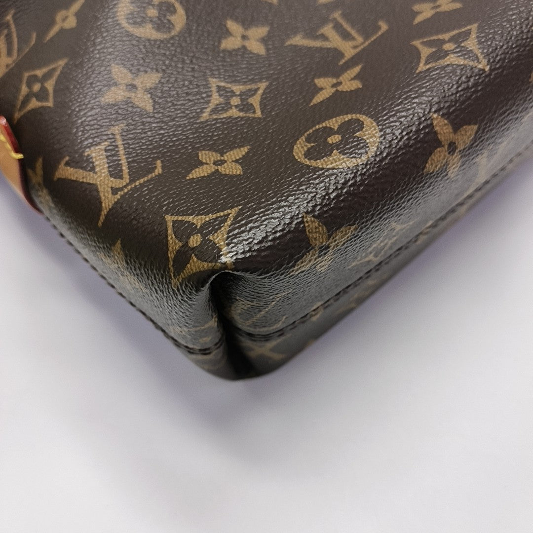 CARRYALL Small Monogram Coated Canvas Brown