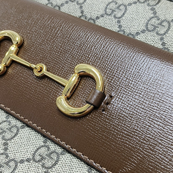 Authenticated pre-owned  Horsebit 1955 Small Coated Canvas Beige - Shoulder Bag at Looply