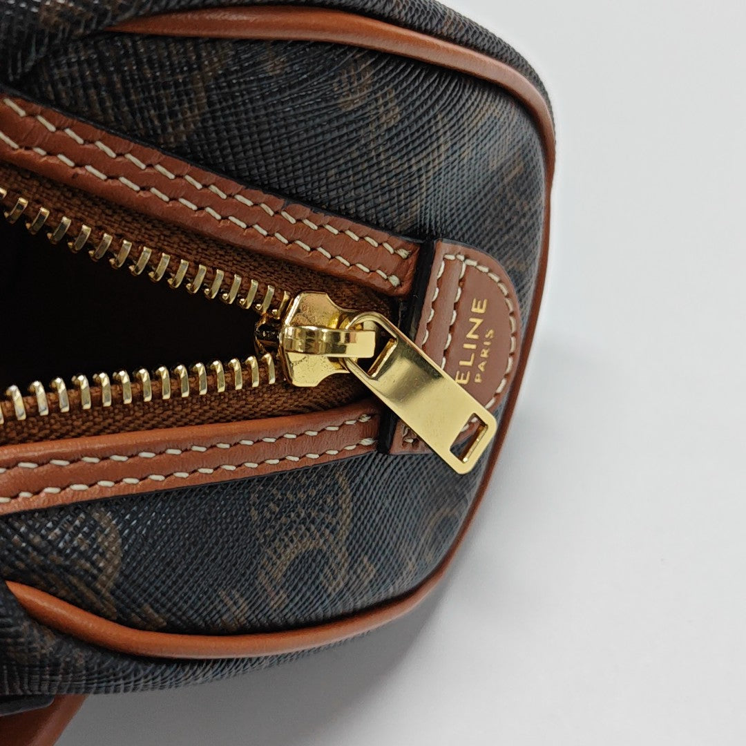 TRIOMPHE CANVAS Mini Coated Canvas Brown