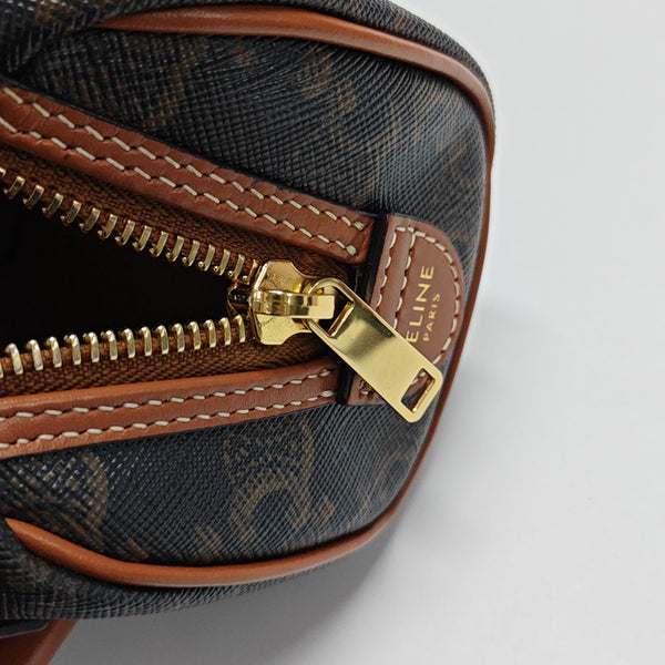 TRIOMPHE CANVAS Mini Coated Canvas Brown