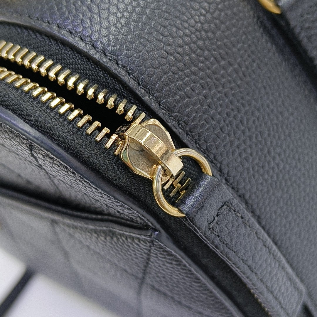 Quilted Grained Calfskin Black