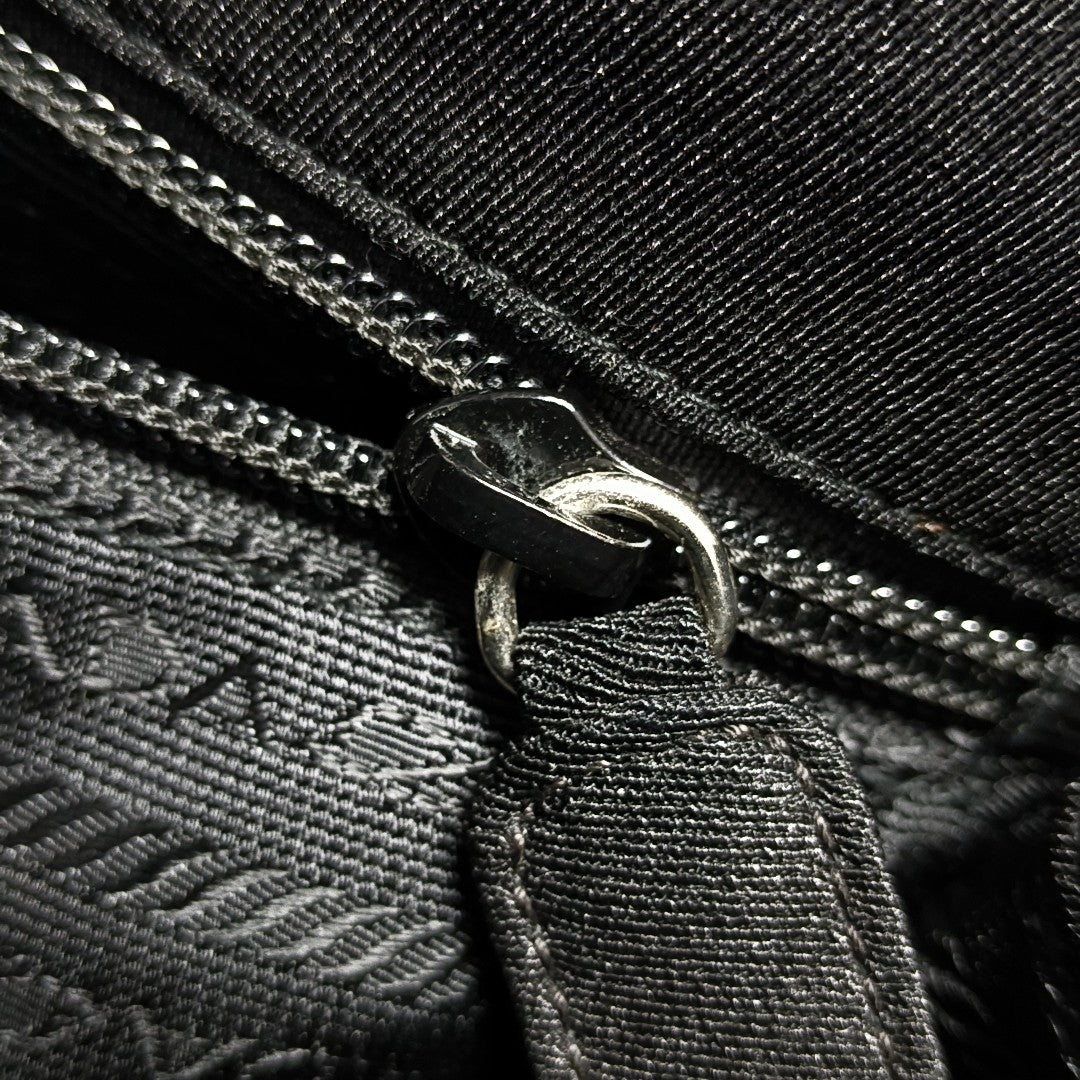 Fabric Top Handle Bag Black