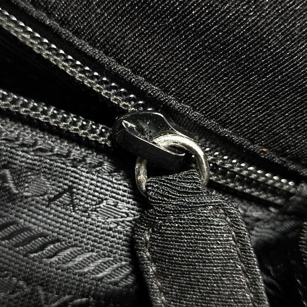 Fabric Top Handle Bag Black