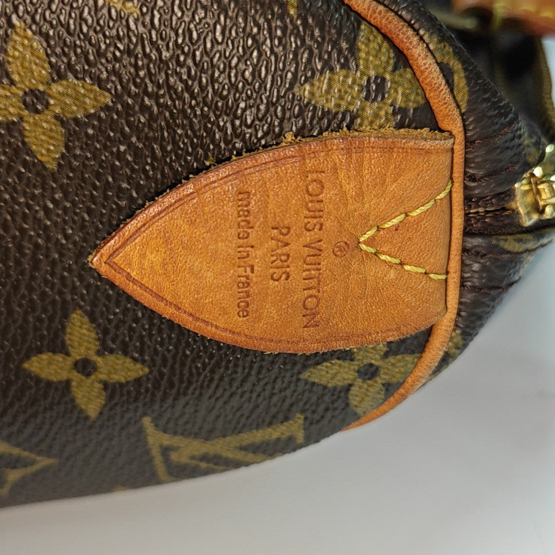 SPEEDY 30 Monogram Coated Canvas Brown