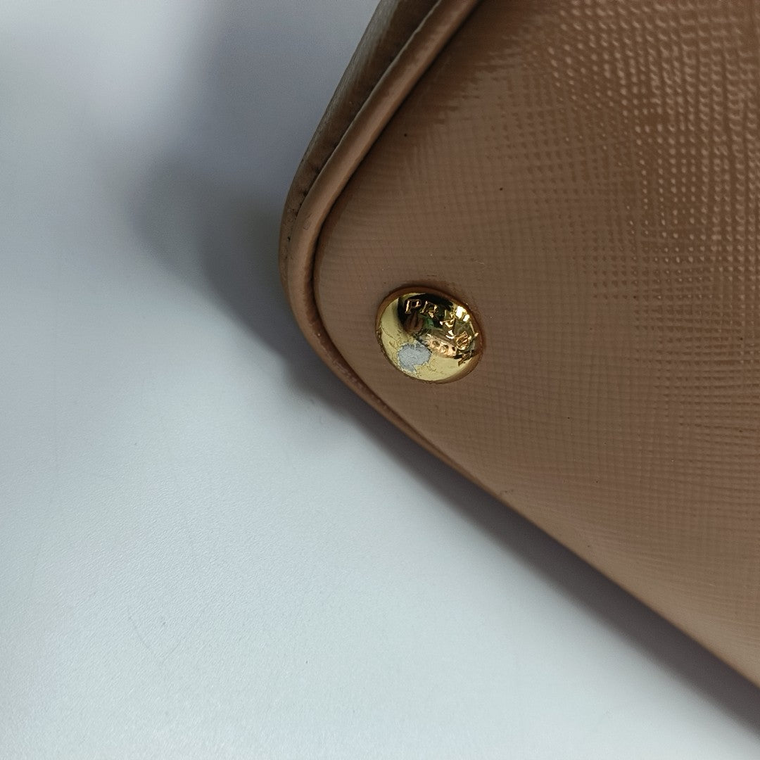 Double Saffiano Calfskin Brown