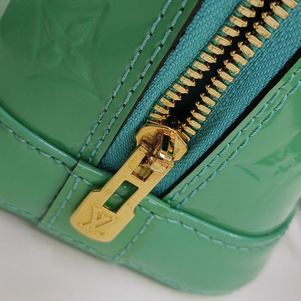 ALMA BB Monogram Patent Leather Green