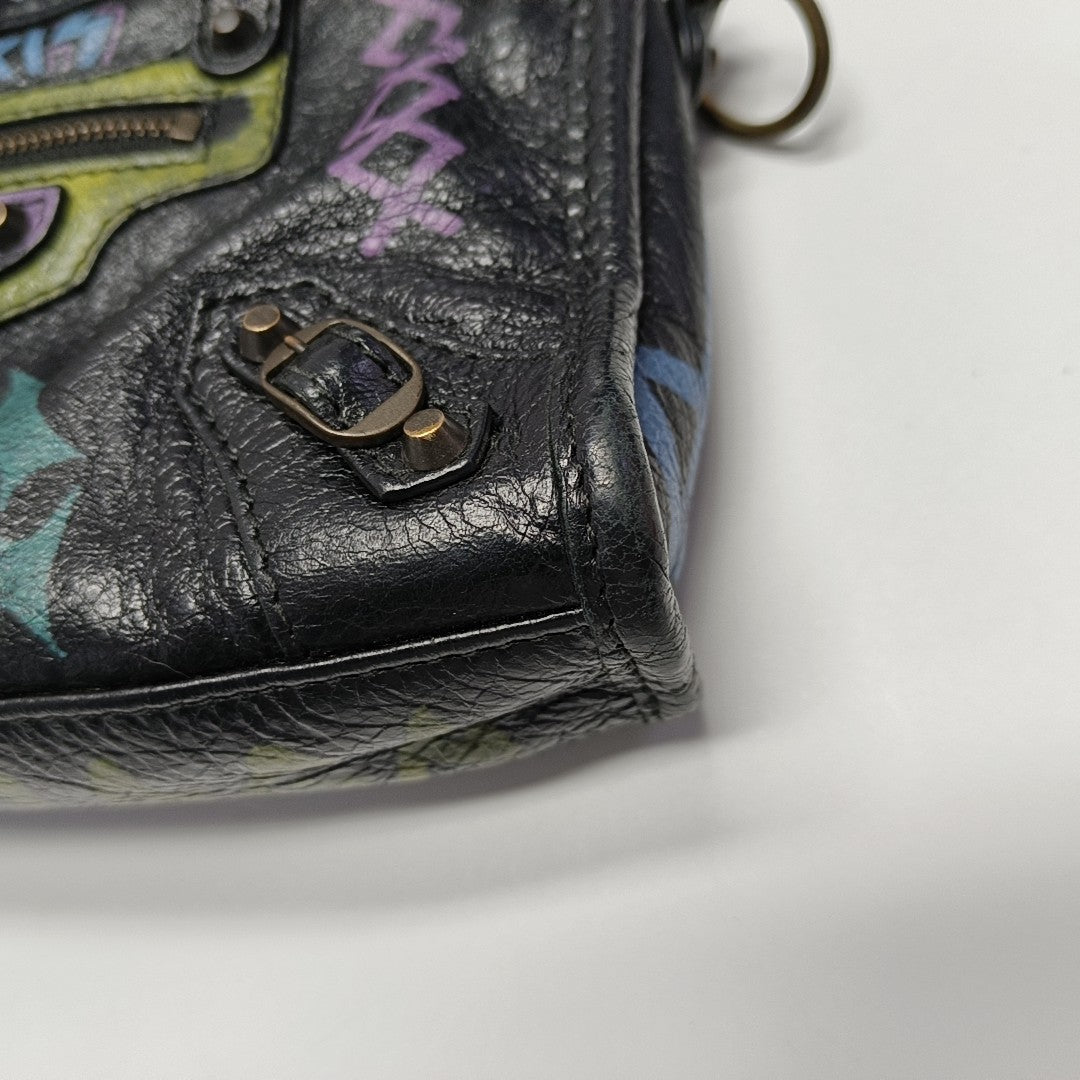 Classic Metallic Edge City Lambskin Black