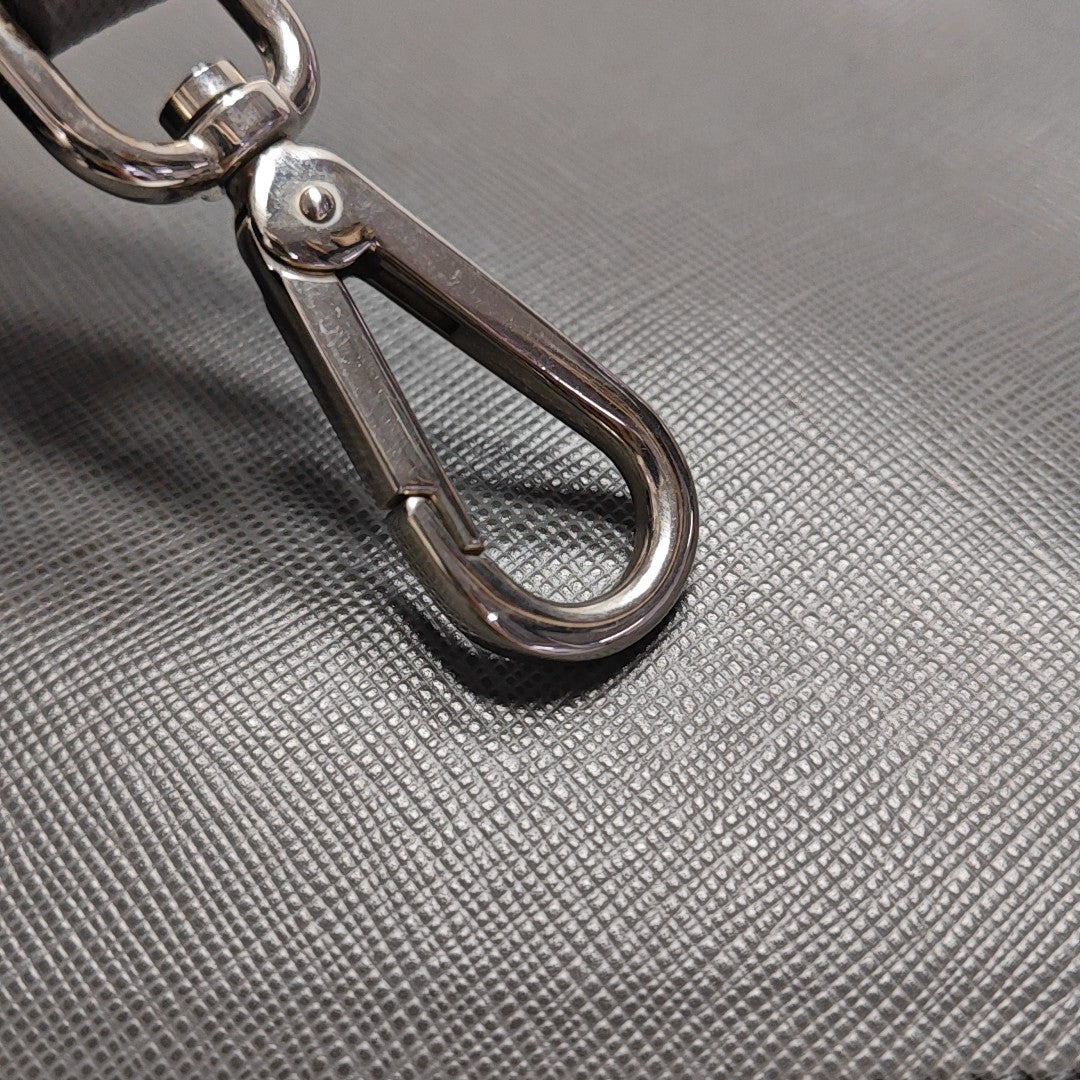 Saffiano Calfskin Crossbody Bag Gray