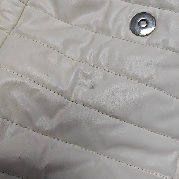 BB Quilted Calfskin White
