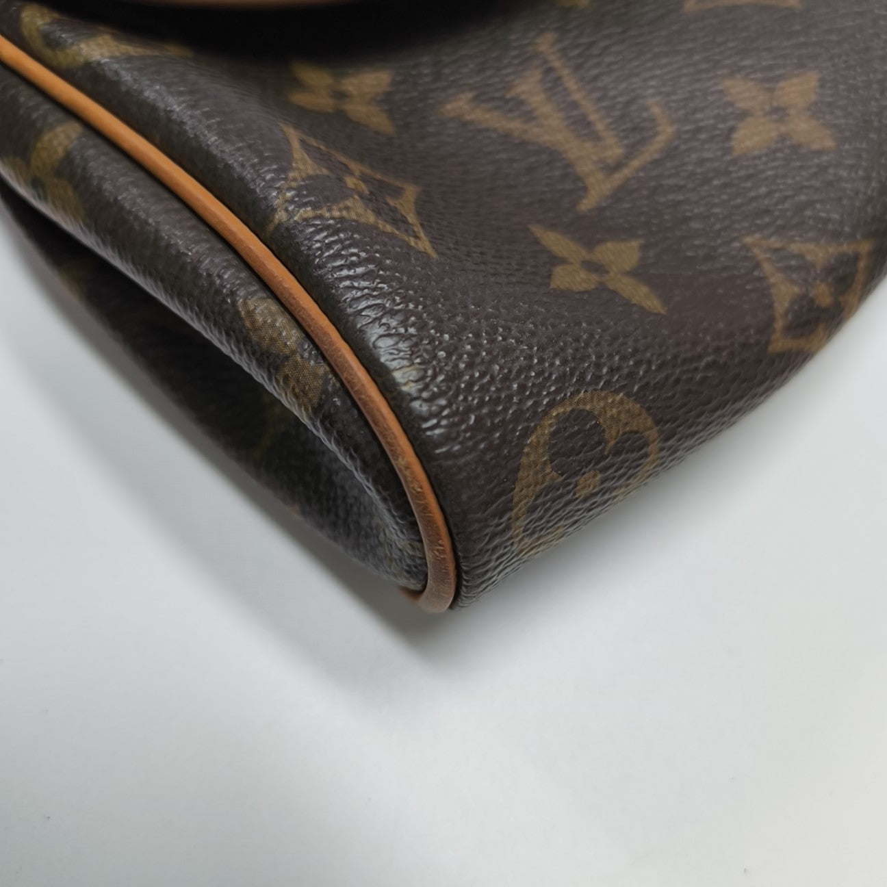 Monogram Coated Canvas Shoulder Bag Brown