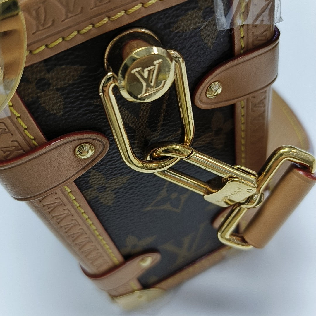 SIDE TRUNK MM Monogram Coated Canvas Brown
