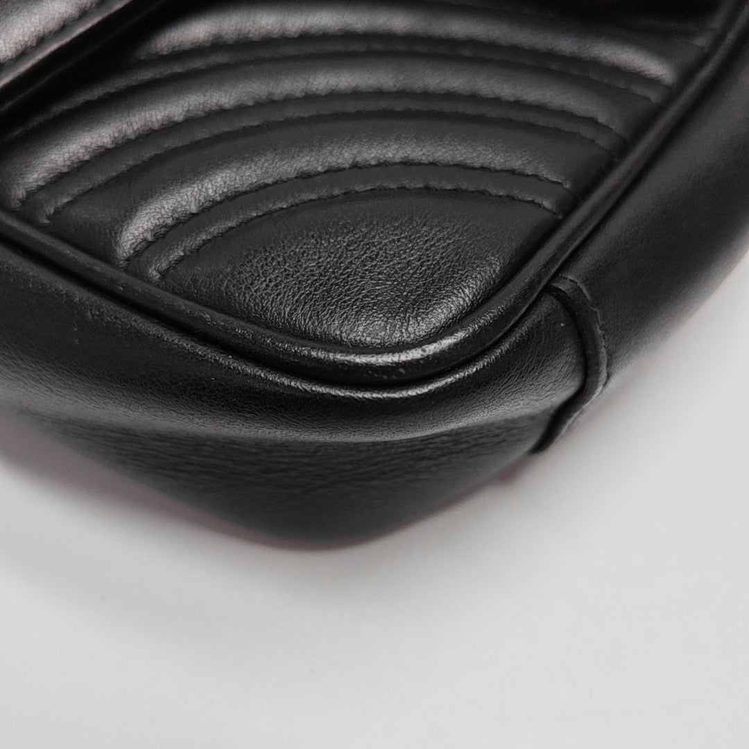 GG Marmont Small Quilted Calfskin Black