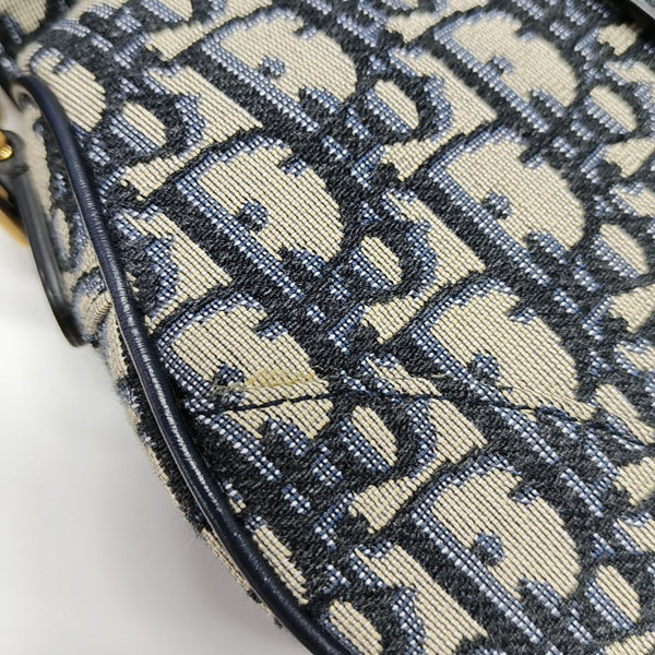 Saddle Mini Oblique Canvas Blue