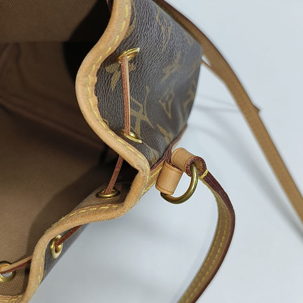 NÉONOÉ Nano Monogram Coated Canvas Brown