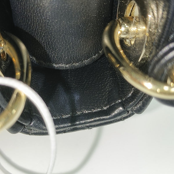 Lady Dior Super Mini Cannage Lambskin Black