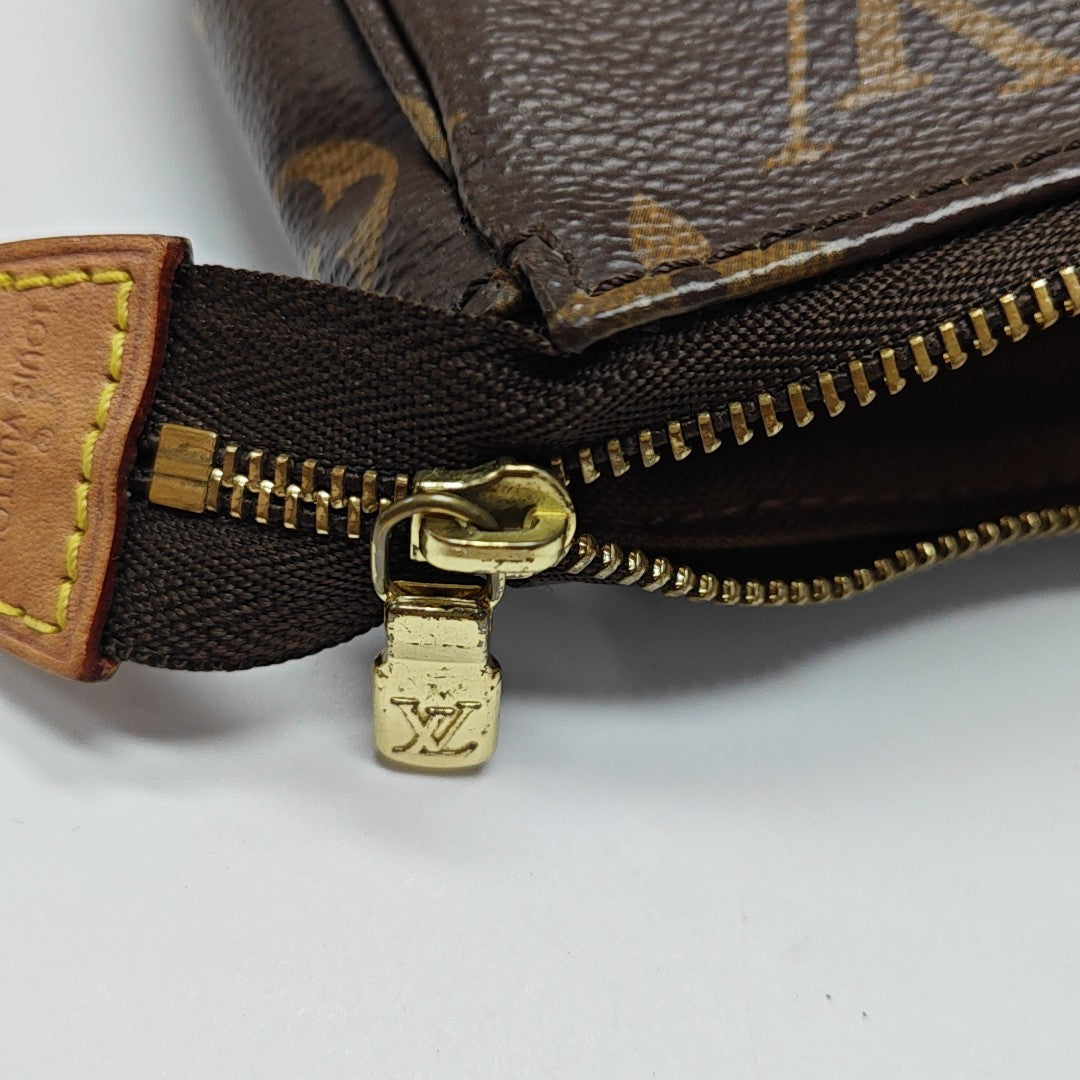 ACCESSOIRES GM Monogram Coated Canvas Brown