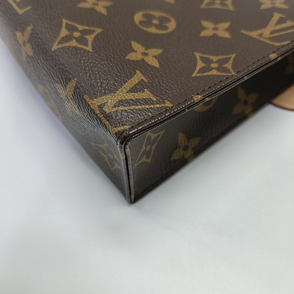 TOILET POCKET 19 Monogram Coated Canvas Brown