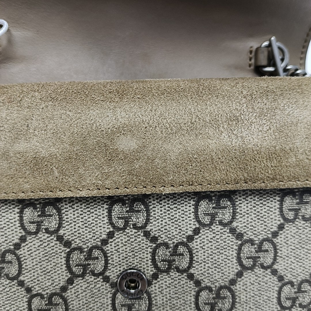 Dionysus Super Mini Monogram Coated Canvas Beige