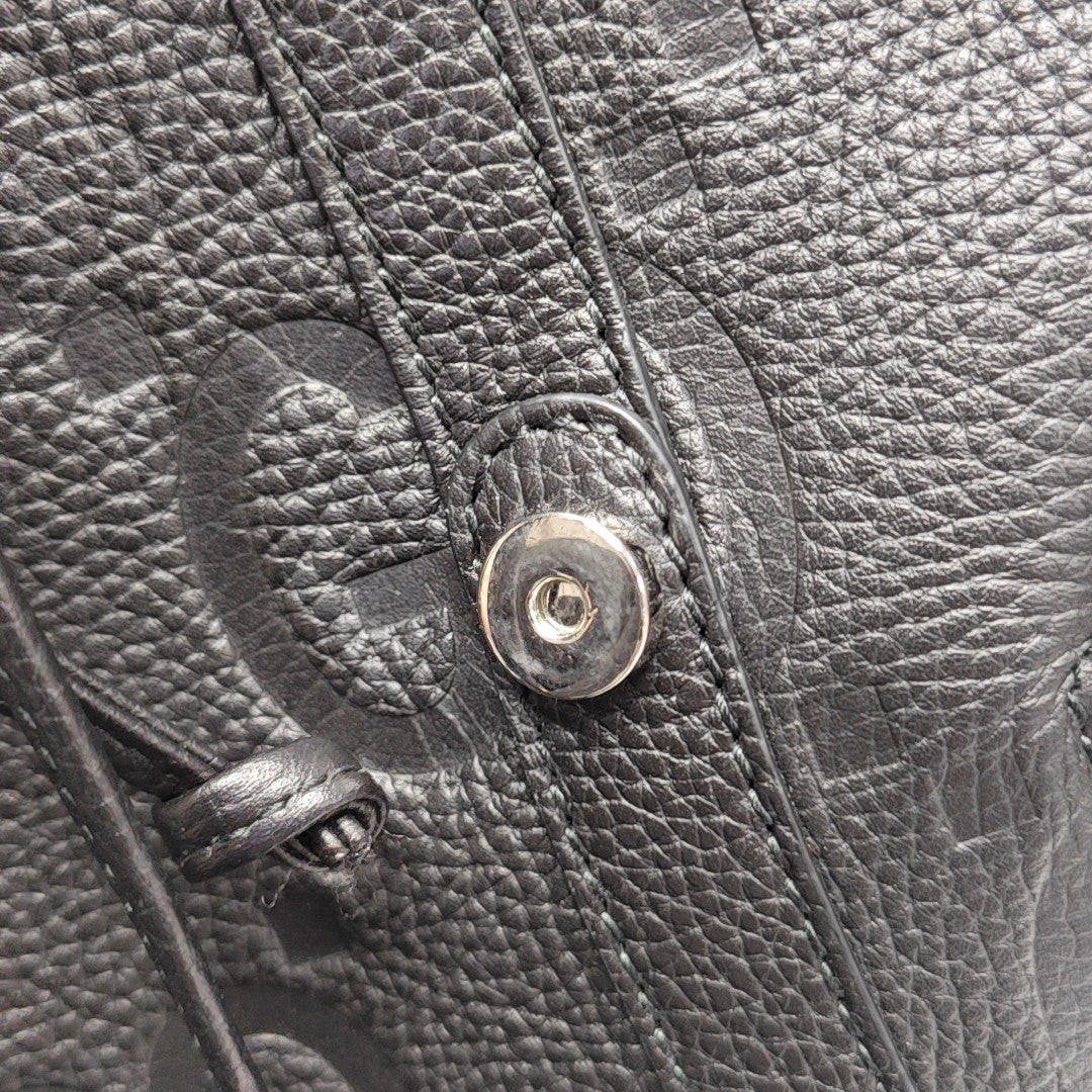 Monogram Calfskin Backpack Large Black