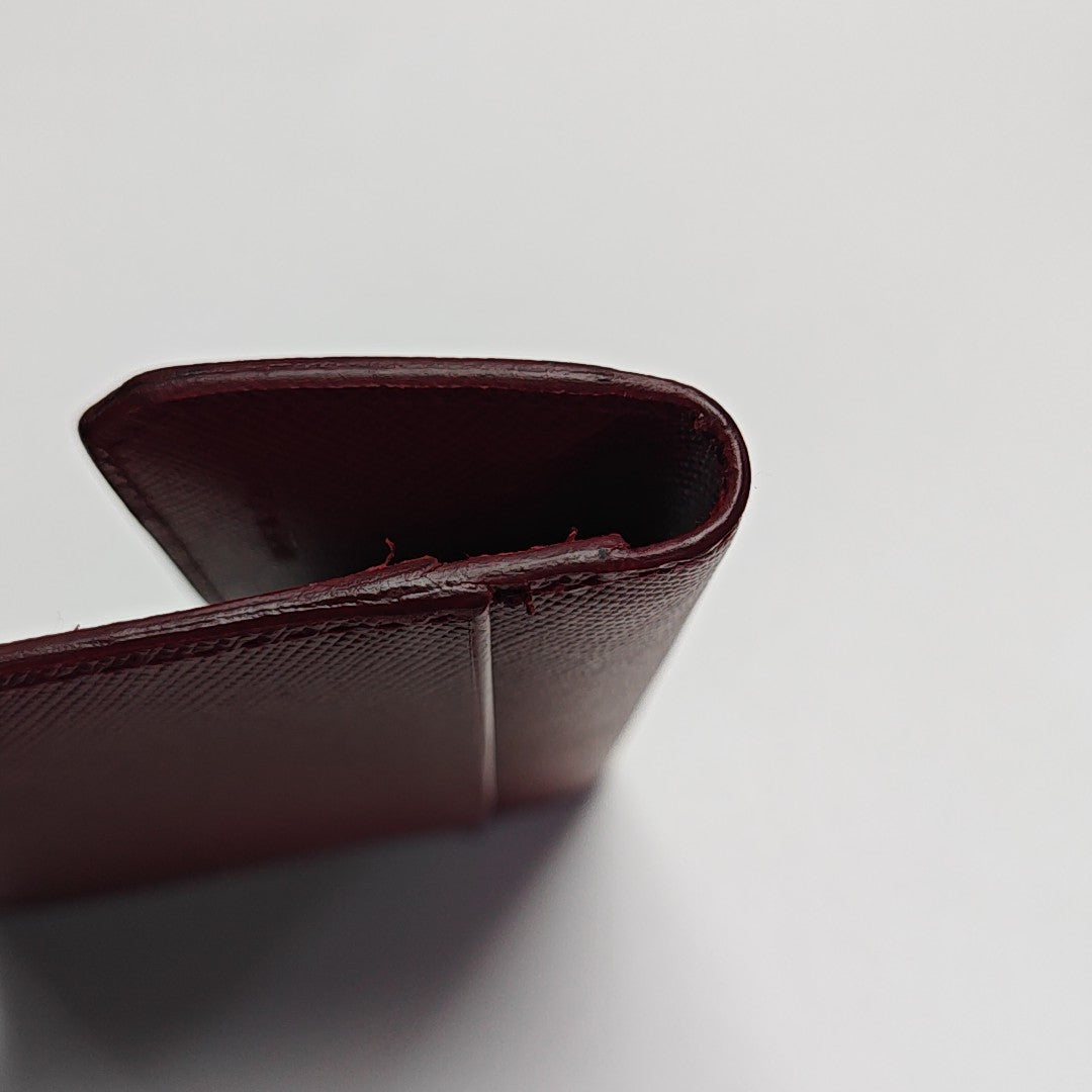 Saffiano Calfskin Card Holder Red