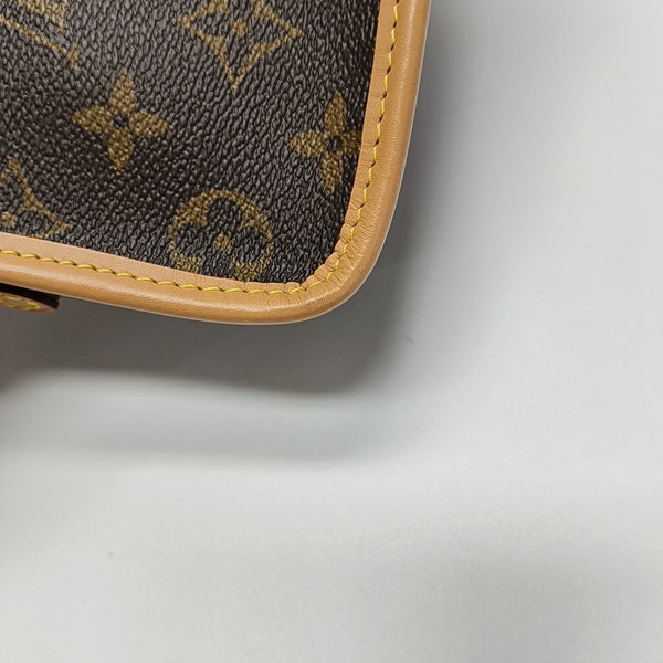DIANE Nano Monogram Coated Canvas Brown
