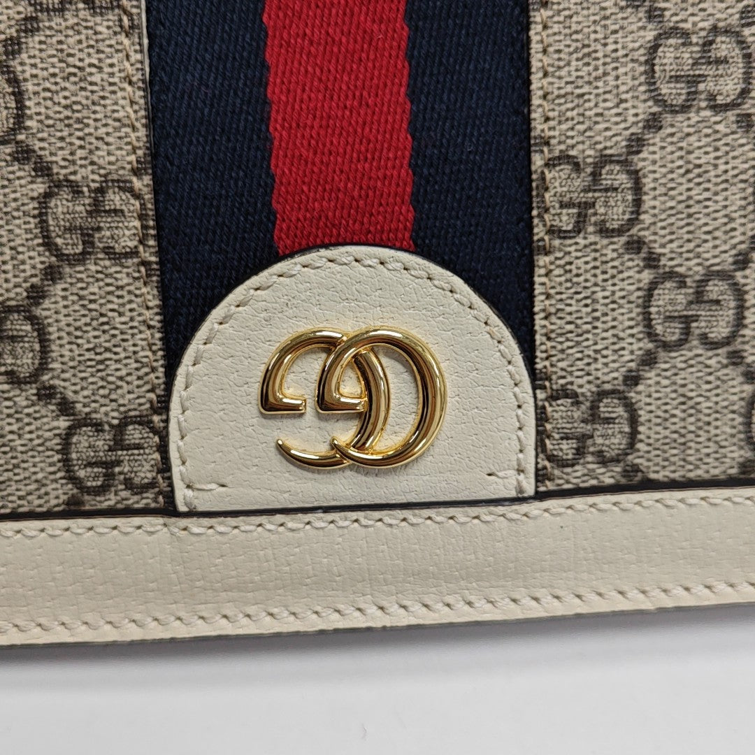 Ophidia Mini Monogram Coated Canvas Beige