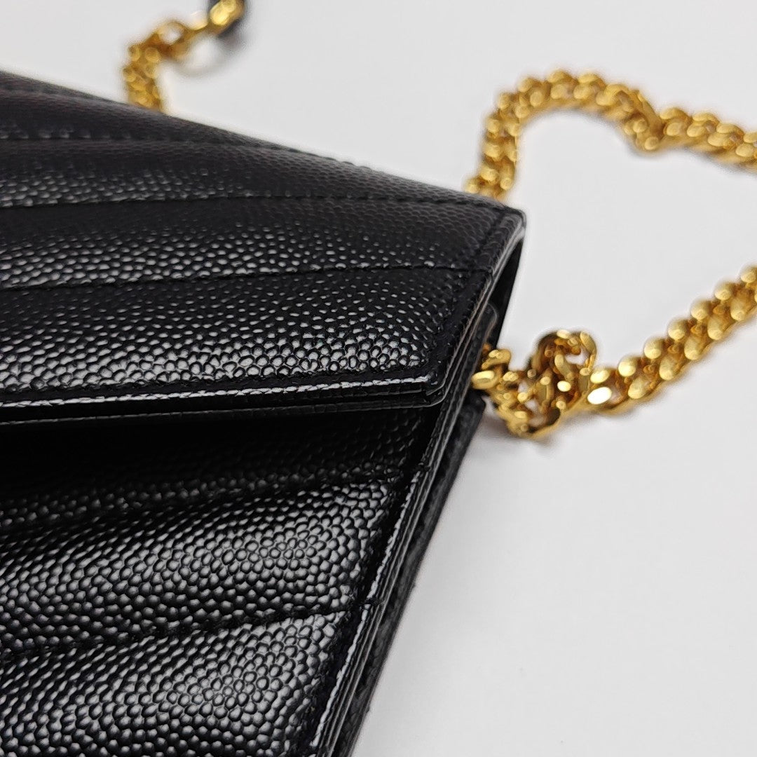 MONOGRAM WOC Chevron Calfskin Black