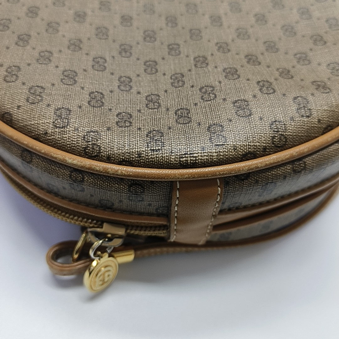 Monogram Coated Canvas Shoulder Bag Brown